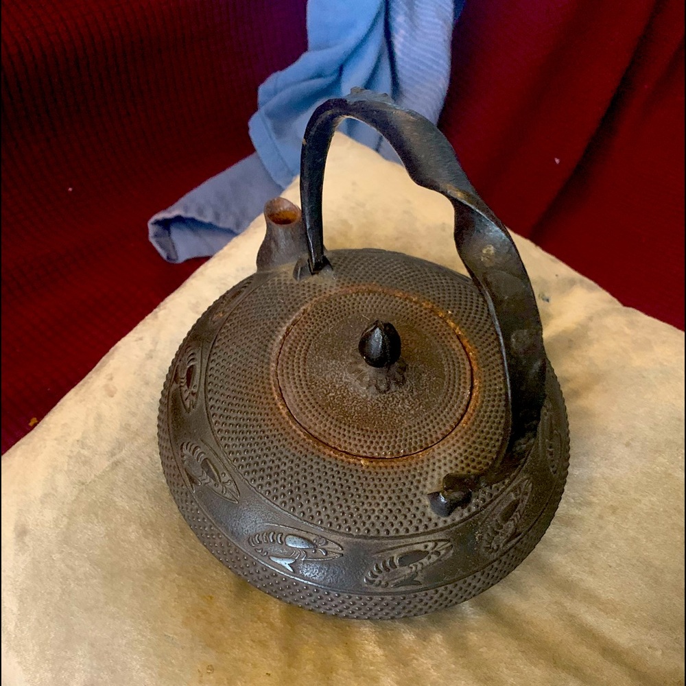 Antique Chinese iron tea pot